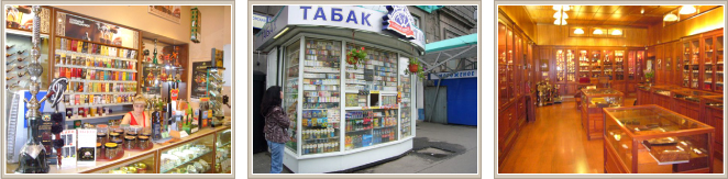 ロシアのたばこ店は店員さんが女性が多いようです。
